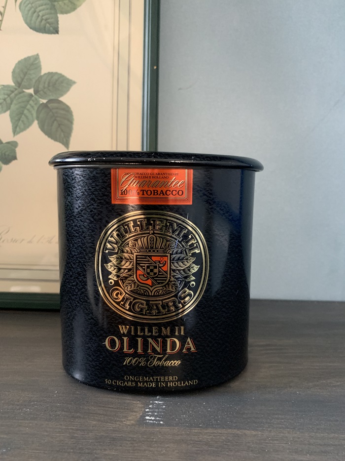 オランダ ブルー ヴィンテージ タバコ缶