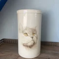 白い猫のティン缶