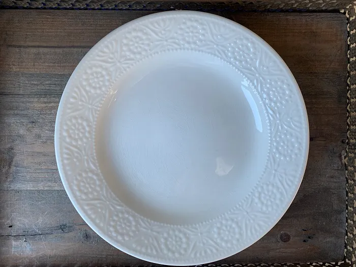 -SOLDOUT-ベルギー 50s ボッホ フレール(Boch Freres) 陶器 ホワイト 皿・プレート ヴィンテージ アンティーク 【オランダから直送】