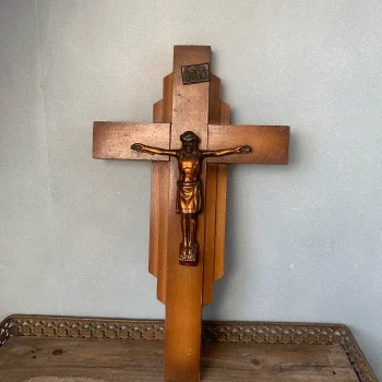 INRI ドイツ 50s イエスキリスト 真鍮 クロス 十字架 アンティーク