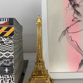 SOLDOUT-フランス 70s エッフェル塔 ゴールド 金 シャビ― ヴィンテージ