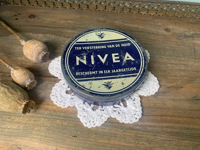 オランダ 50s NIVEA ニベア ブルー ヴィンテージ クリーム缶 ティン缶 コレクティブ【オランダから直送】