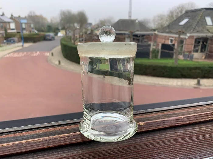 ドイツ 50s 古いガラス コンテイナー キャニスター 薬瓶 ヴィンテージ 【オランダから直送】