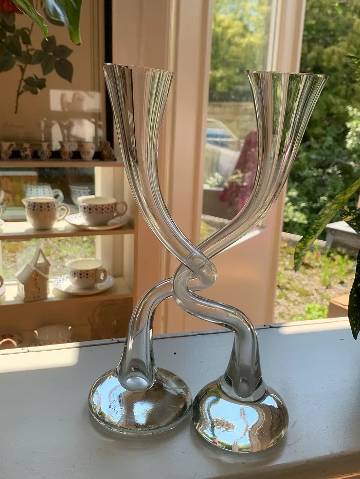 ベルギー 90s ガラス タンゴ クネクネ フラワーベース・花瓶