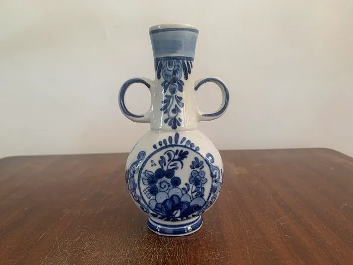 オランダ 50s デルフト 陶器 花瓶 ヴィンテージ