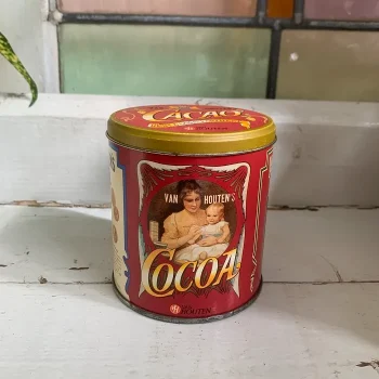SOLDOUT-ココア缶 バンホーテン 赤 ヴィンテージ VAN HOUTEN オランダ