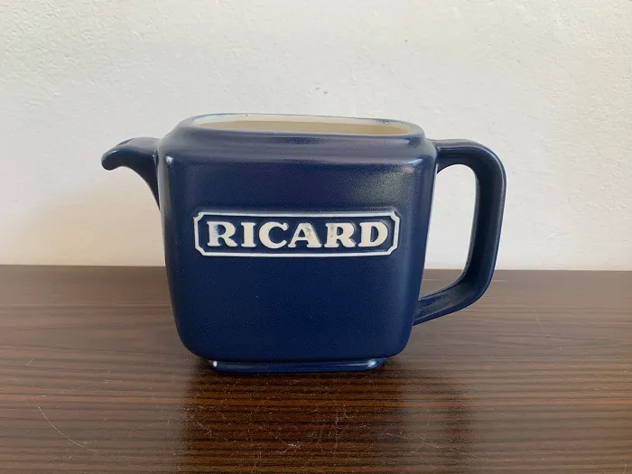 RICARD リカール 水差し ピッチャー ジャグ 陶器 ブルー フランス 70年代