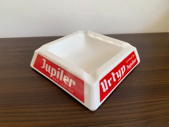 70s JUPILER ジュピラー ミルクガラス 灰皿 赤 ヴィンテージ