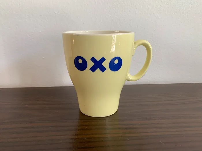 イギリス 70s OXO オクソ マグカップ アイボリー 陶器