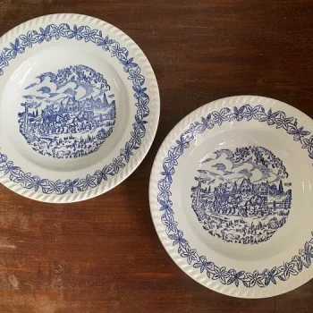 フランス 20s Luneville リュネヴィル 陶器 白 アンティーク 皿