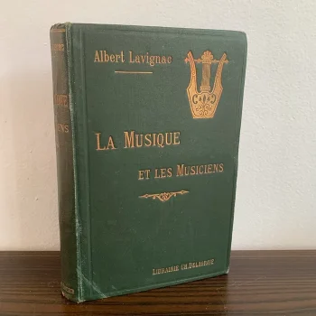 洋書 フランス語 音楽 楽譜 LA MUSIQUE 古本 古書 アンティーク 本 ゴールド グリーン 緑 | Blue Swallow Vintage  (EU)