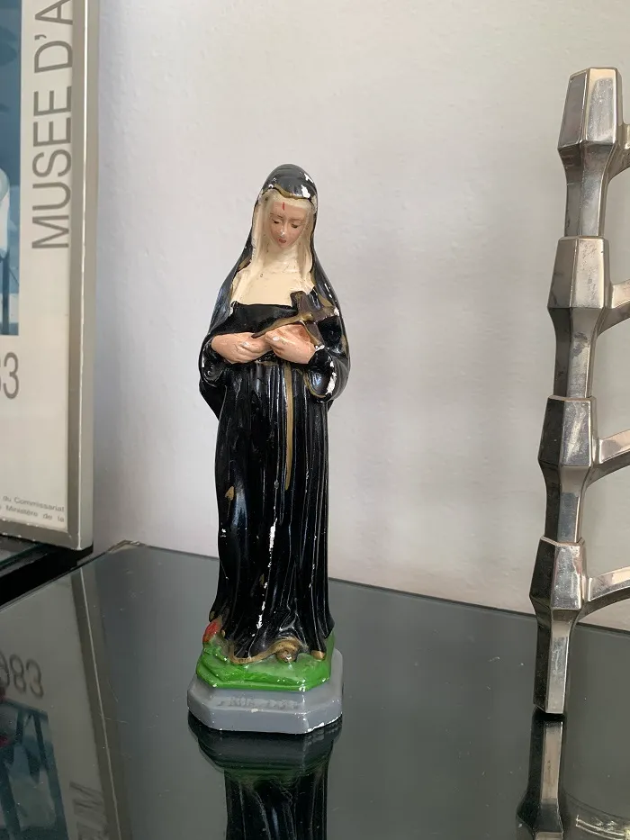 フランス・パリ 買い付け 聖母マリア 黒いドレス オブジェ 置物 アンティーク