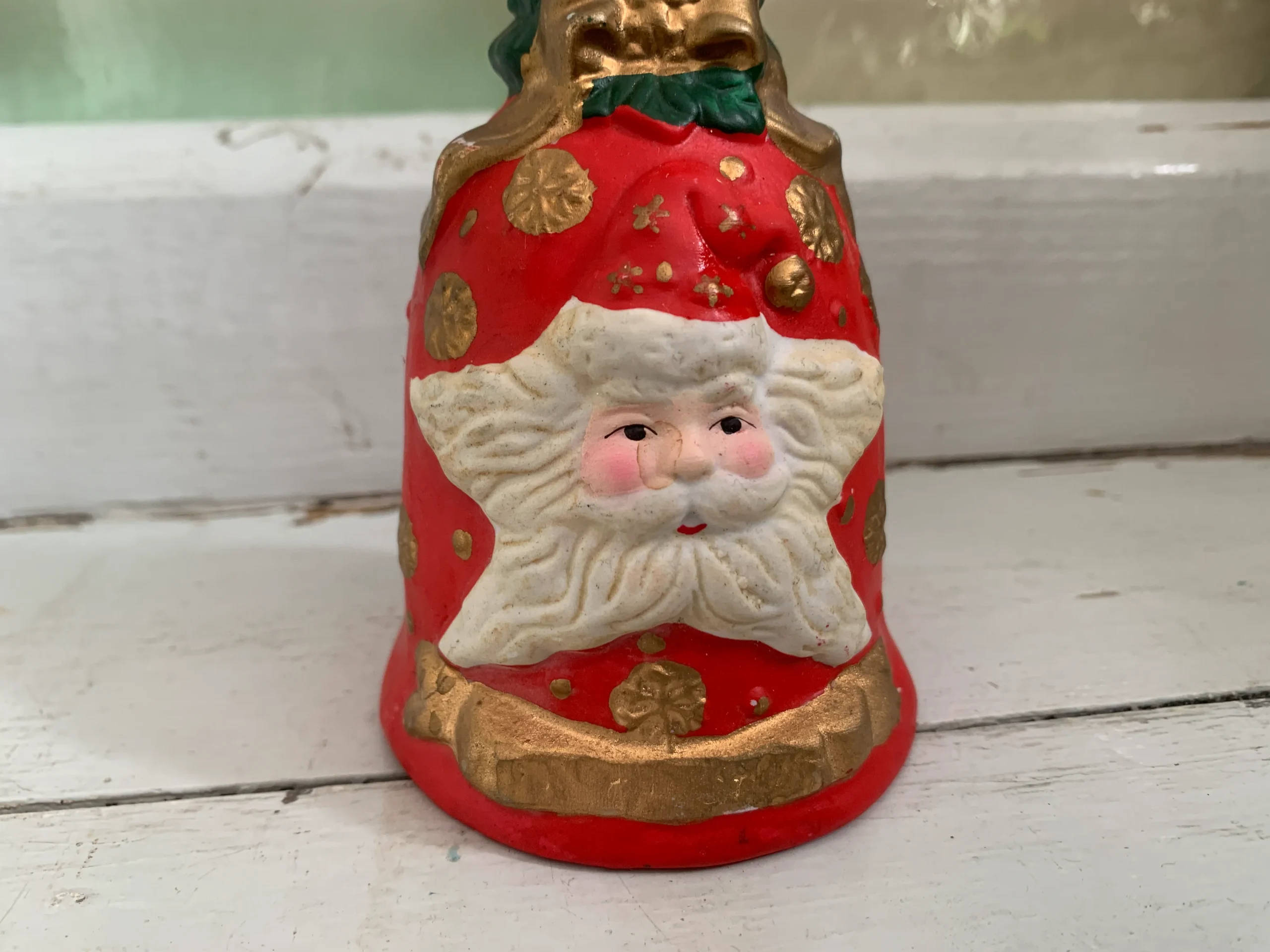サンタクロース ベル・呼び鈴 ヴィンテージ クリスマスツリー 陶器製