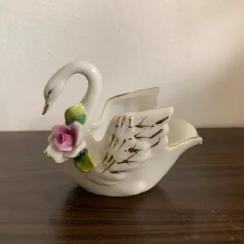 白鳥　スワン　陶器　置物　プランター　アンティーク　ヴィンテージ 白鳥 スワン 陶器 置物 プランター アンティーク ヴィンテージ