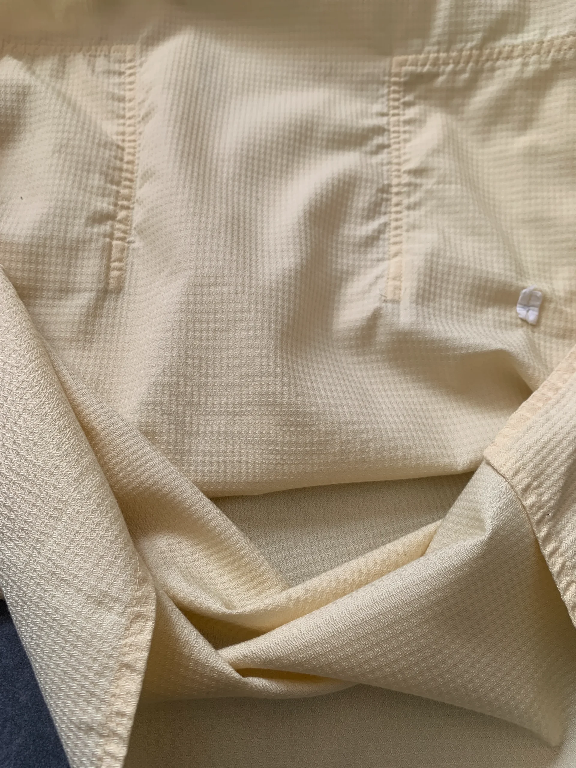 フランスパリ買い付け 古着 70s 半袖 シャツ レディース イエロー ホワイト ヴィンテージ