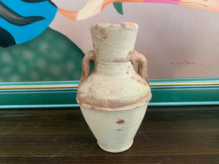 フランス 50s アンシエント 壺 花瓶 陶器 粘土 ヴィンテージ