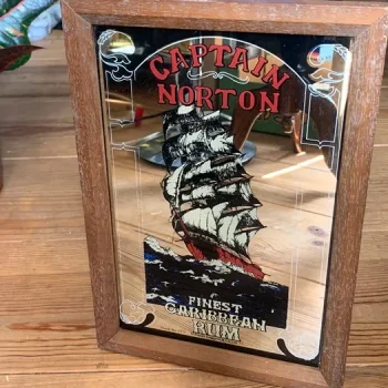 SOLDOUT-Captain Norton キャプテンノートン ラム酒 パブミラー 鏡 船