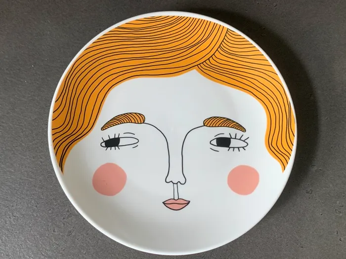 Donna Wilsonドナ・ウィルソン 陶器 ケーキ皿 絵皿 ヴィンテージ ②