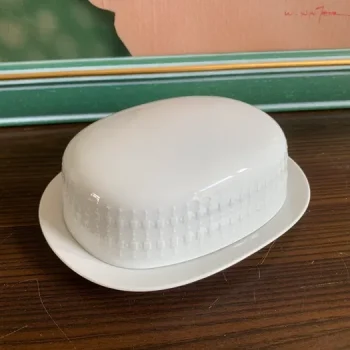 ドイツアンティーク｜バターケース ドイツ 80s フッチェンロイター バターケース ディッシュ ホワイト