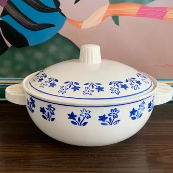 フランス　ローズ　バドンヴィレー　Badonviller 陶器　セル缶 Badonviller バドンヴィレー プレート MIREILLE（フランス