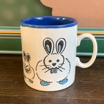 イギリス製 Just Mugs マグカップ ウサギ ヴィンテージ 陶器 | Blue