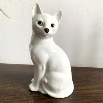 フランス 70s 猫 白 置物 陶器 ヴィンテージ | Blue Swallow Vintage