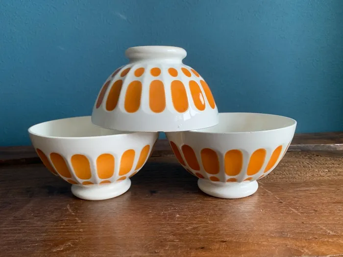 フランス 70s サルグミンヌ カフェオレボウル イエロー  陶器 ヴィンテージ