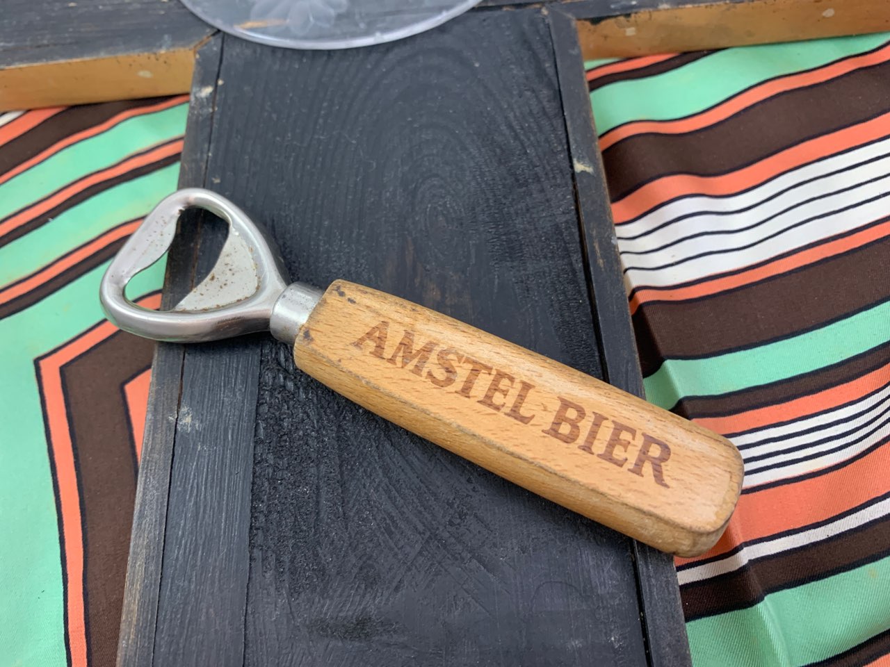 オランダ アムステルビール 木製 栓抜き ヴィンテージ