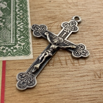 ベルギー キリスト ロザリオ 十字架 クロス ヴィンテージ