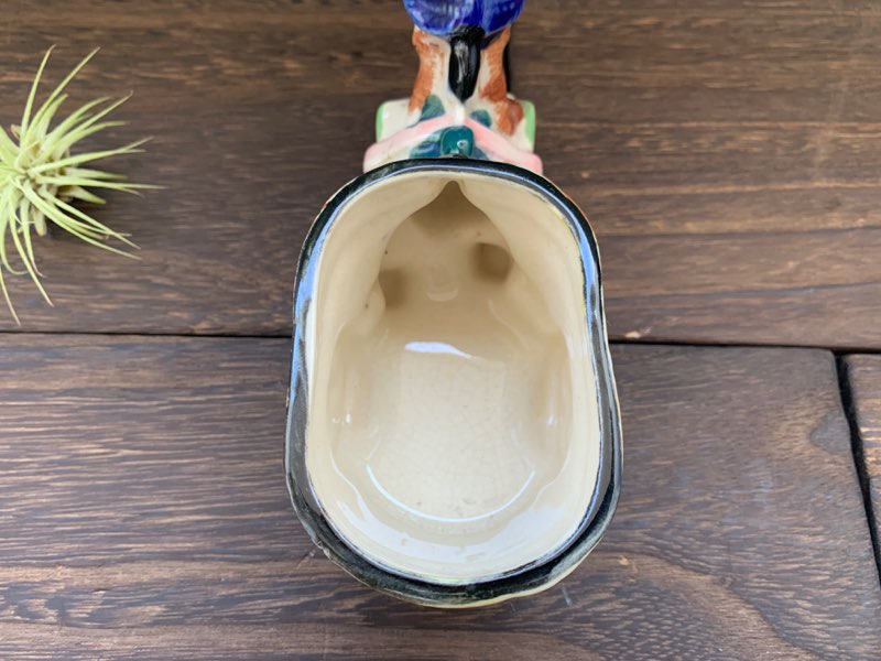 【20%OFF】日本 60s ロバ 馬車 プランター 花瓶 陶器 ヴィンテージ
