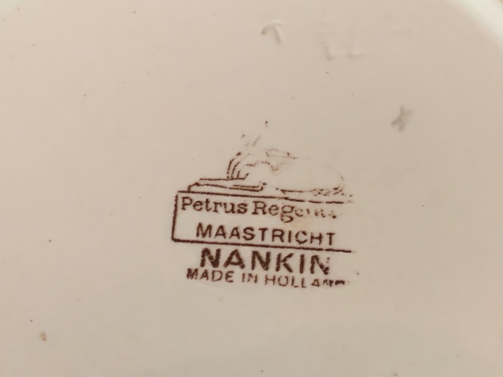 オランダ 1900年以前 アンティーク 皿 ケーキプレート Petrus Regout(ペトルス・レグー) NANKIN 陶器
