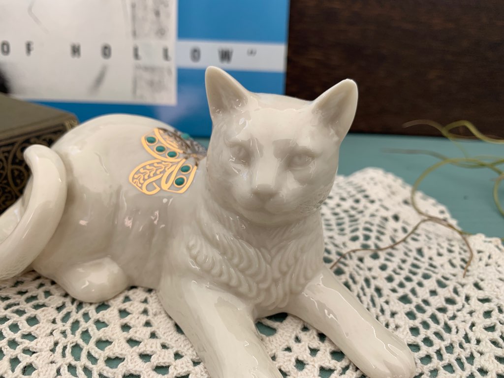 レノックス 猫 ハート I LOVE YOU 白猫 フィギュリン 陶器人形 置物 LENOX-