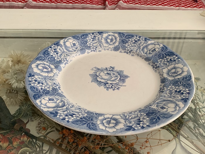 SOLDOUT-ドイツ 20s Villeroy & Boch(ビレロイ＆ボッホ) 青い花 Saar 