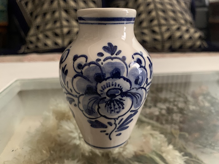 オランダ 70s DELFT(デルフト) デルフトブルーフラワー 花瓶 フラワー 