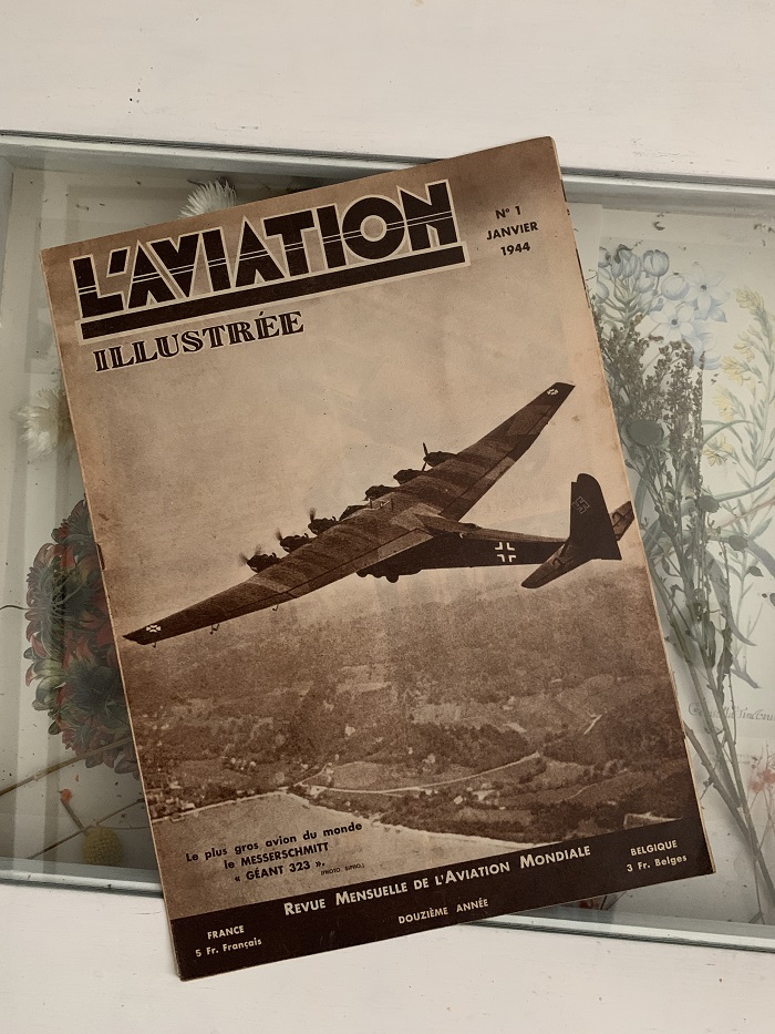 フランス 1944年1月 L’AVIATION 第二次世界大戦 航空機 戦闘機 ミリタリー フランス語 アート アンティーク雑誌 古書 資料 冊子 レビュー誌
