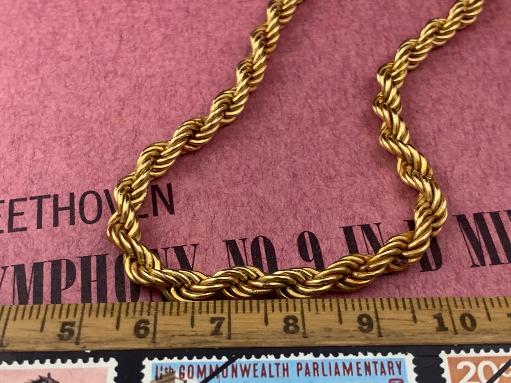 アメリカ 70s MONET ネックレス 編み込み ゴールドチェーン ヴィンテージ