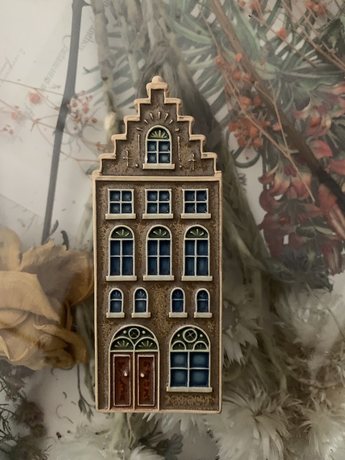-SOLDOUT-ベルギー 50s Vangeebergen ハウス 家 壁掛オブジェ 陶器 ヴィンテージ・アンティーク Benelux ベネルクス