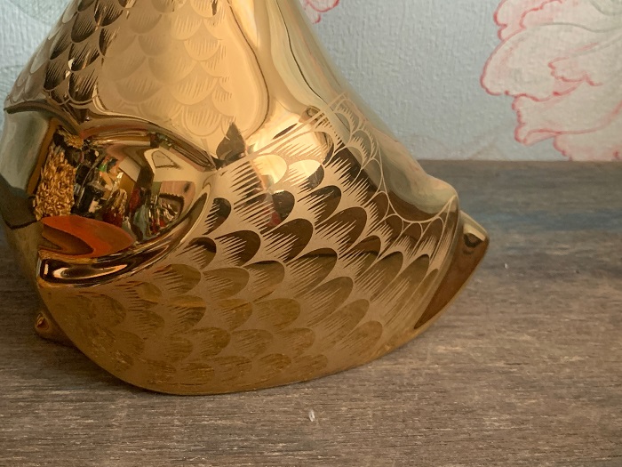 【20%OFF】フランス 50s LIMOGES リモージュ アルマニャック 陶器 ゴールド 鳥 ボトル ヴィンテージ