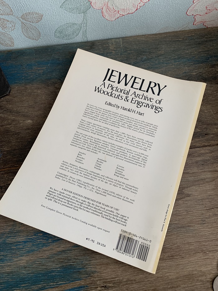 -SOLDOUT-アメリカ 70s Jewelry Pictorial Archive of Woodcuts and Engravings ドーヴァー出版 ヴィンテージ デザイン ジュエリー 古本 古書 英語版