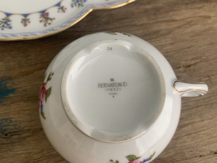 フランス Limoges(リモージュ) BERNARDAUD スナックプレート 陶器 コーヒーカップ 皿 ヴィンテージ
