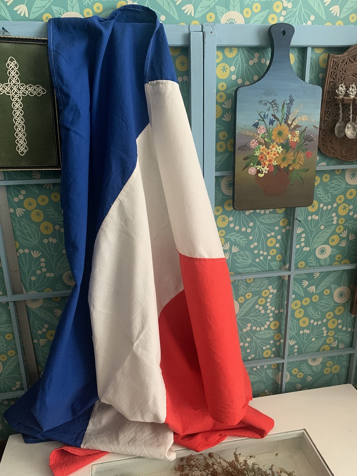 -SOLDOUT-フランス 70s フランス国旗 フラッグ 大きなサイズ ヴィンテージ・アンティーク