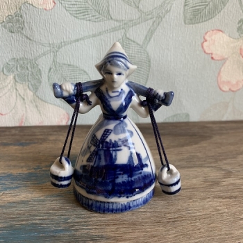 オランダ DELFT デルフト ウィンドミル 女性 ハンドベル 陶器製