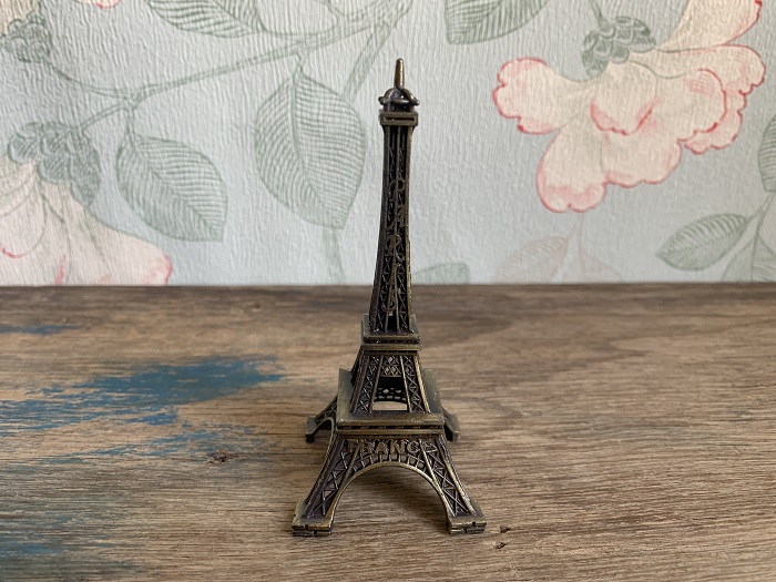 フランス 80s メタル パリ PARIS エッフェル塔 置物 ヴィンテージ・アンティーク 高さ 10 cm