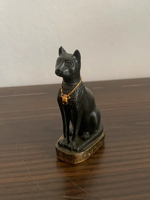 フランス 80s 黒い猫 エジプシャン ヴィンテージ 置物