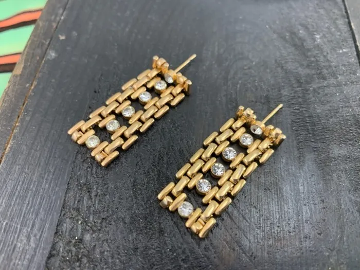 アメリカ 70s ピアス ゴールドチェーン ヴィンテージ