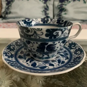 オランダ コーヒカップ＆ソーサー 陶器 ニワトリ ヴィンテージ