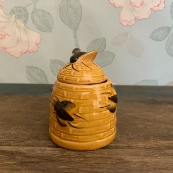 ドイツ 50s 蜂 ハチ 陶器 ハニーポット・はちみつ入れ ヴィンテージ
