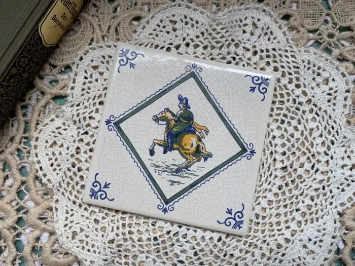 ドイツ 60s Villeroy & Boch ビレロイ＆ボッホ 乗馬 陶器 タイル ヴィンテージ