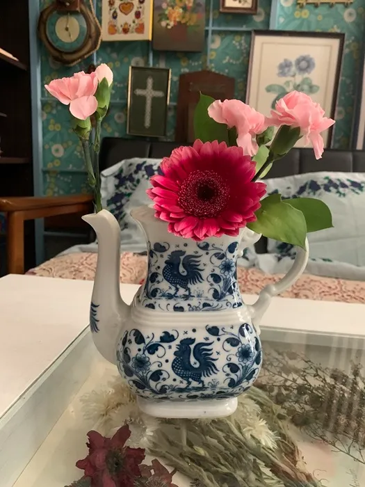 ※ジャンク オランダ 花瓶 コーヒーポット 陶器 ニワトリ アンティーク