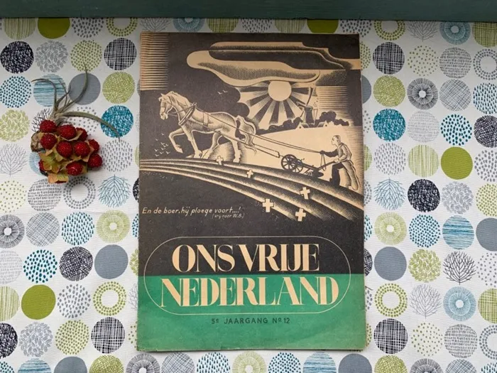 オランダ 40s 地域紙 「ons vrij nederland」ヴィンテージ・アンティーク 冊子